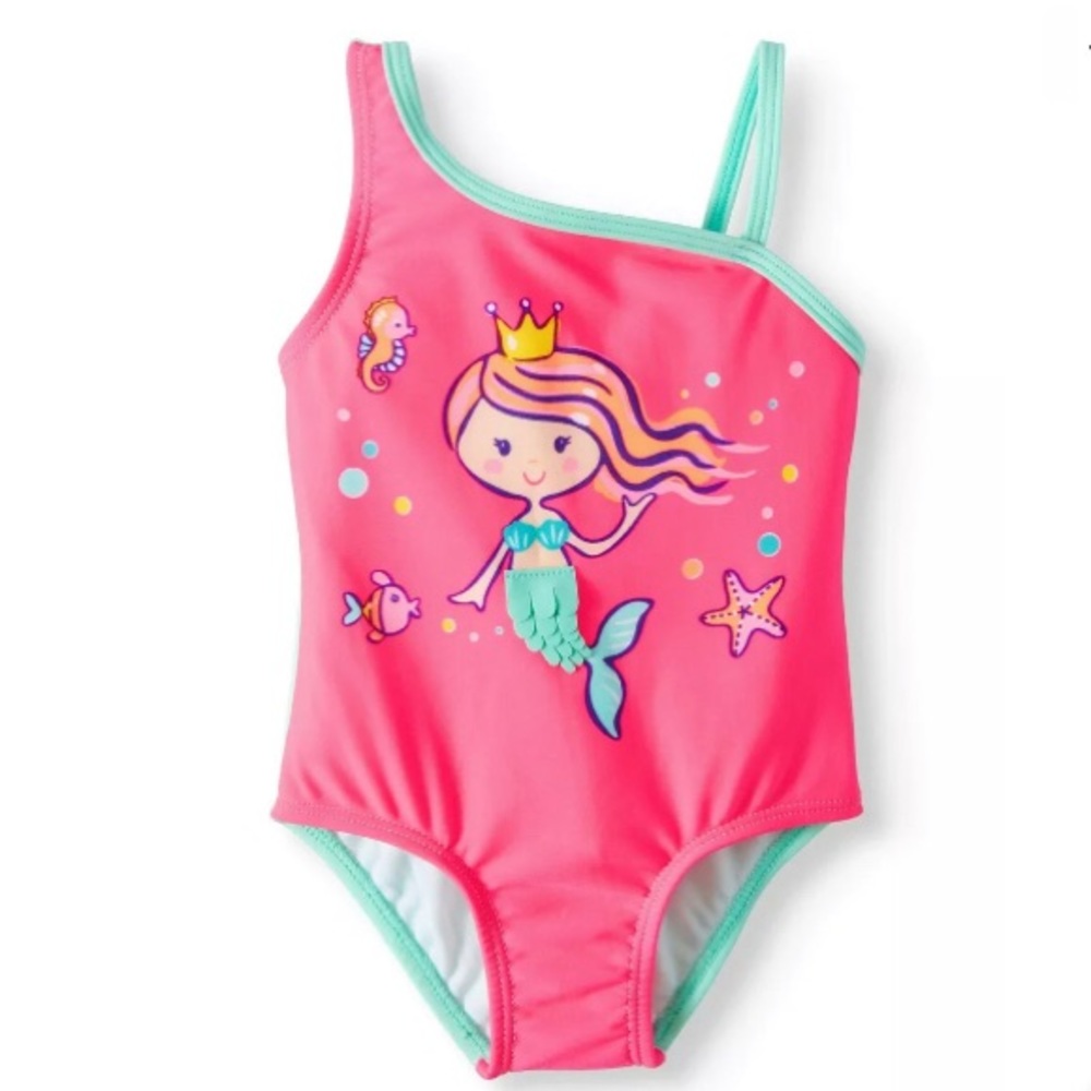 Wonder Nation Baby Girl Mermaid One-Piece Swimsuit